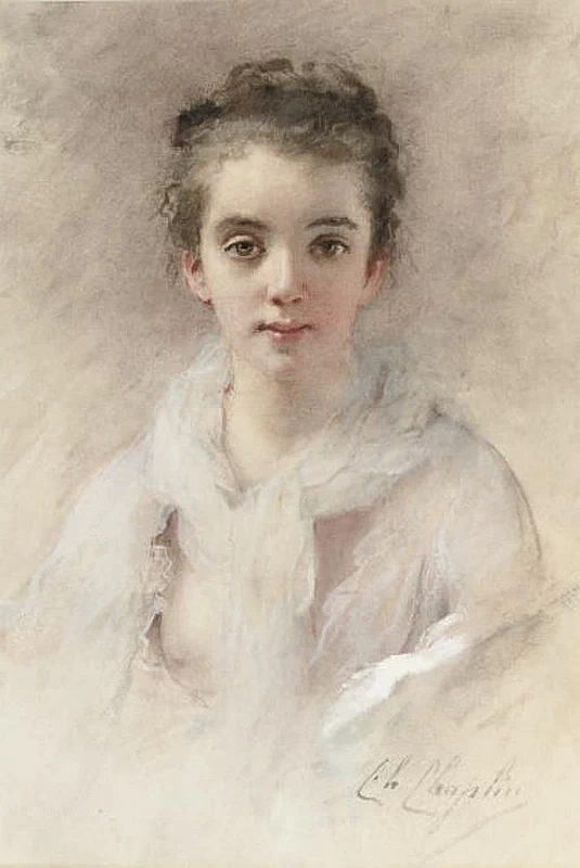 Charles Joshua Chaplin - Una bella donna in vestaglia